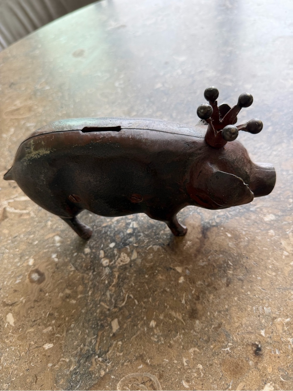 VERY RARE Jan Barboglio Crowned Pig Bank - Picture 8 of 11
